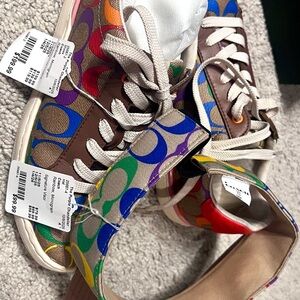 Coach limited edition Rainbow Monogram Sneakers